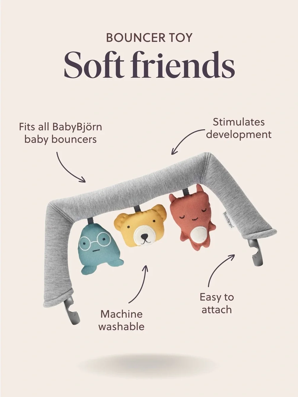BABYBJORN Soft Friends Bouncer Toy